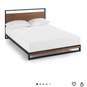 Modern Black and Brown Bed Frame